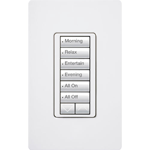 Lutron RadioRA 2 Wall-mount Designer Keypads (6 Button with Raise/Lower) | RRD-W6BRL-XX