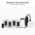 Lutron RadioRA 3 Sunnata RF Fan Speed Control - 1.5A 4-Speed Quiet Control (White) | RRST-ANF-WH