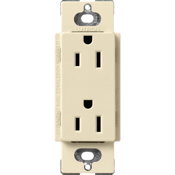 Lutron Claro 15 Amp Duplex Outlet, Sand