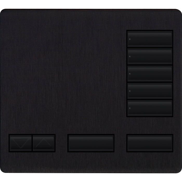 Lutron Replacement Faceplate for Lutron HomeWorks 5-Button Tabletop Keypad Metal Finish | LFK-T5RL