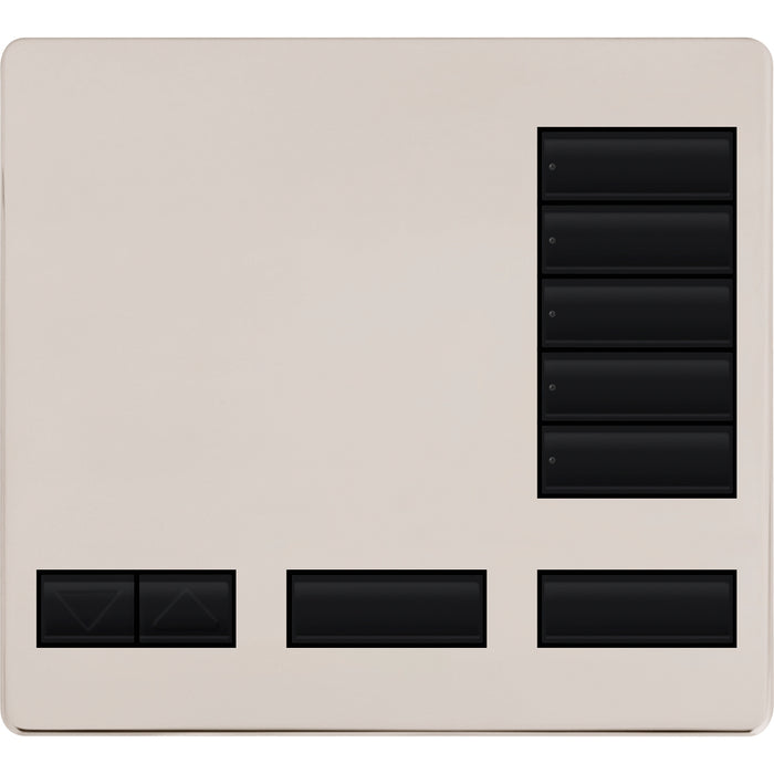 Lutron Replacement Faceplate for Lutron HomeWorks 5-Button Tabletop Keypad Metal Finish | LFK-T5RL