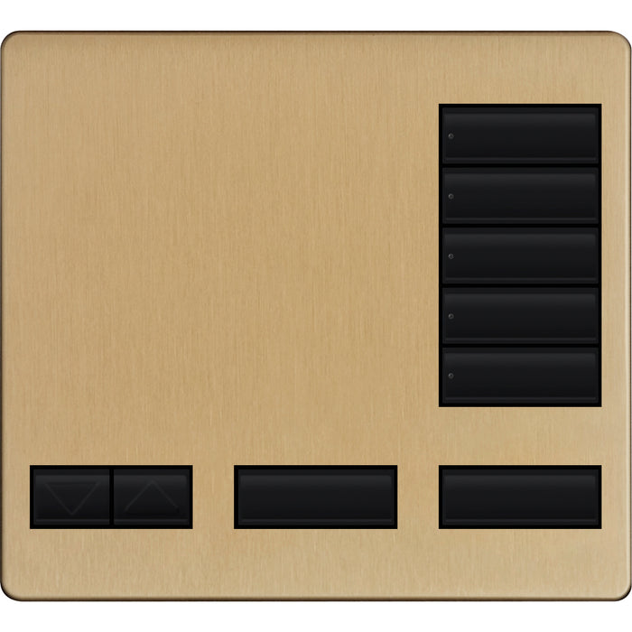Lutron Replacement Faceplate for Lutron HomeWorks 5-Button Tabletop Keypad Metal Finish | LFK-T5RL