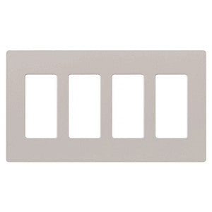 Lutron SC-4 Claro 4-Gang Screwless Wallplate | SC-4-XX