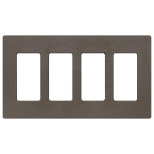 Lutron SC-4 Claro 4-Gang Screwless Wallplate | SC-4-XX