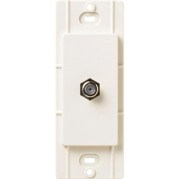Claro, Satin, Single Cable TV Jack in biscuit
