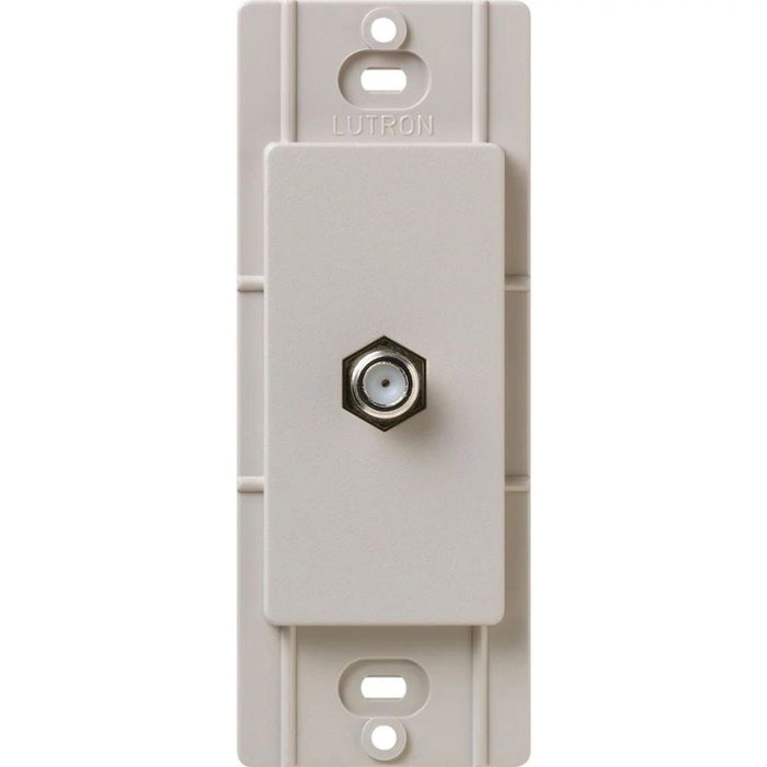 Claro, Satin, Single Cable TV Jack in palladium