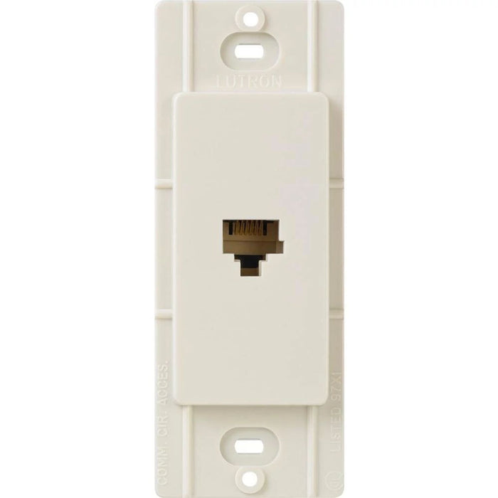 Claro single telephone jack, 6-conductor jack, RJ11 in light almond