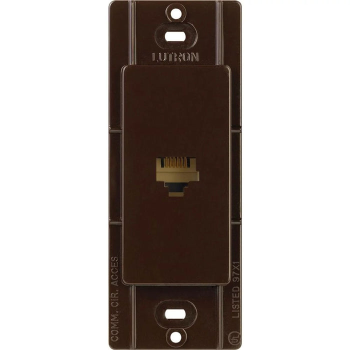 Claro single telephone jack, 6-conductor jack, RJ11 in brown