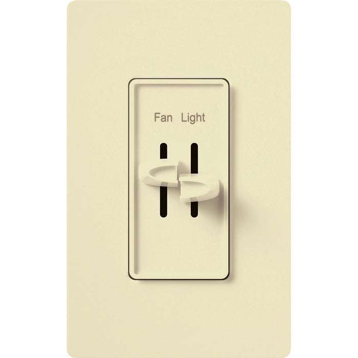 Lutron Skylark Dual Dimmer & 3-Speed Fan Control - 300W Inc/Hal 1.5A Fan | S2-LFSQH