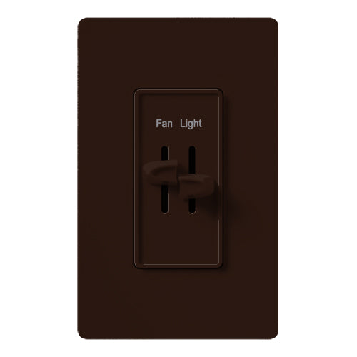Lutron Skylark Dual Dimmer & 3-Speed Fan Control - 300W Inc/Hal 1.5A Fan | S2-LFSQH