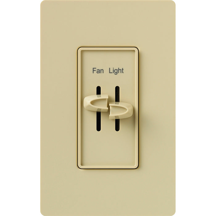Lutron Skylark Dual Dimmer & 3-Speed Fan Control - 300W Inc/Hal 1.5A Fan | S2-LFSQH
