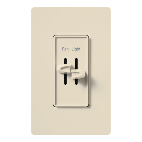 Lutron Skylark Dual Dimmer & 3-Speed Fan Control - 300W Inc/Hal 1.5A Fan | S2-LFSQH