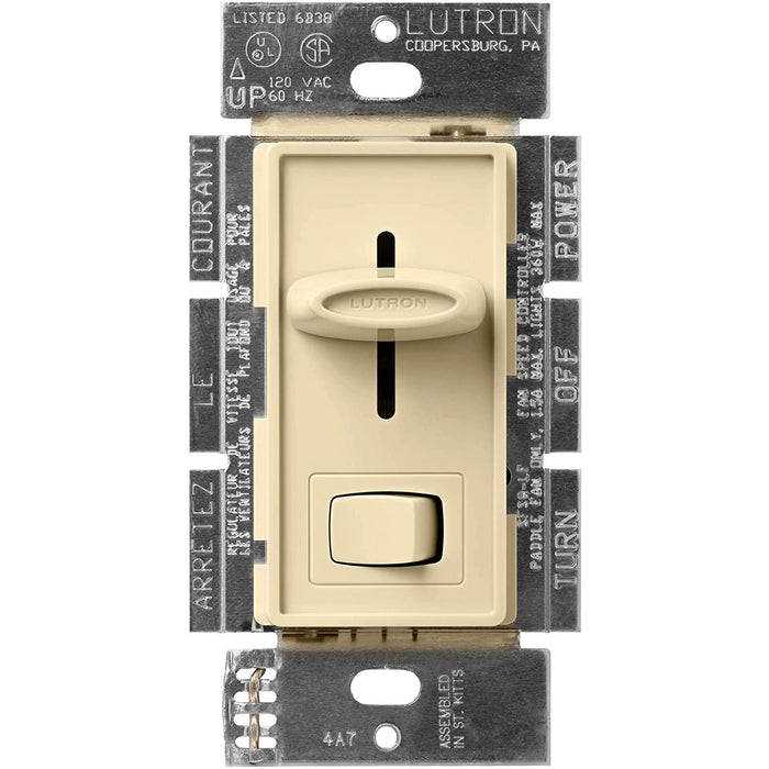 Skylark Fan-Speed Control, Single-pole, quiet 3-speed, 120V/360W light, 1.5A fan in ivory, for Canada
