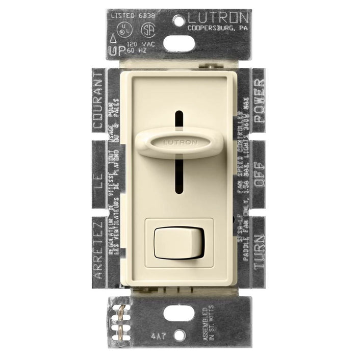 Lutron Skylark Dual Fan/Light Control 1.5A Fan & 300W Inc/Hal - Single-Pole | SFSQ-LF