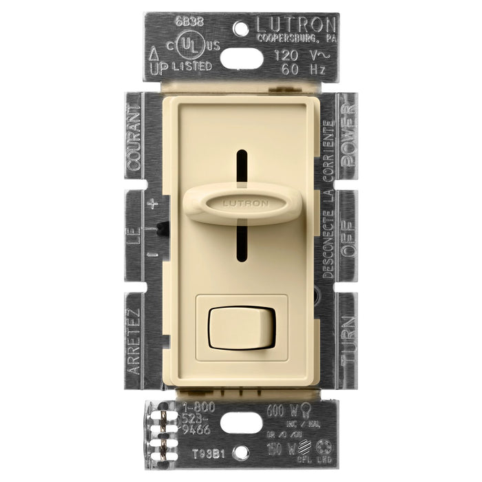 Skylark LED+ Dimmer for LED, halogen, and incandescent dimmable bulbs, clamshell packaging in ivory, for Canada
