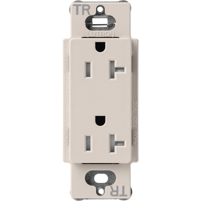 Lutron Claro Tamper-Resistant Duplex Receptacle, 20 Amp, Taupe