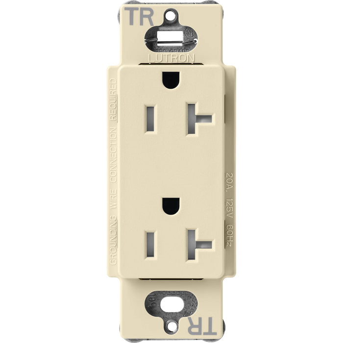 Lutron Claro Tamper-Resistant Duplex Receptacle, 20 Amp, Sand