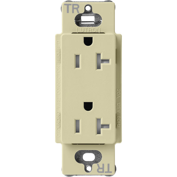 Lutron Claro Tamper-Resistant Duplex Receptacle, 20 Amp, sage