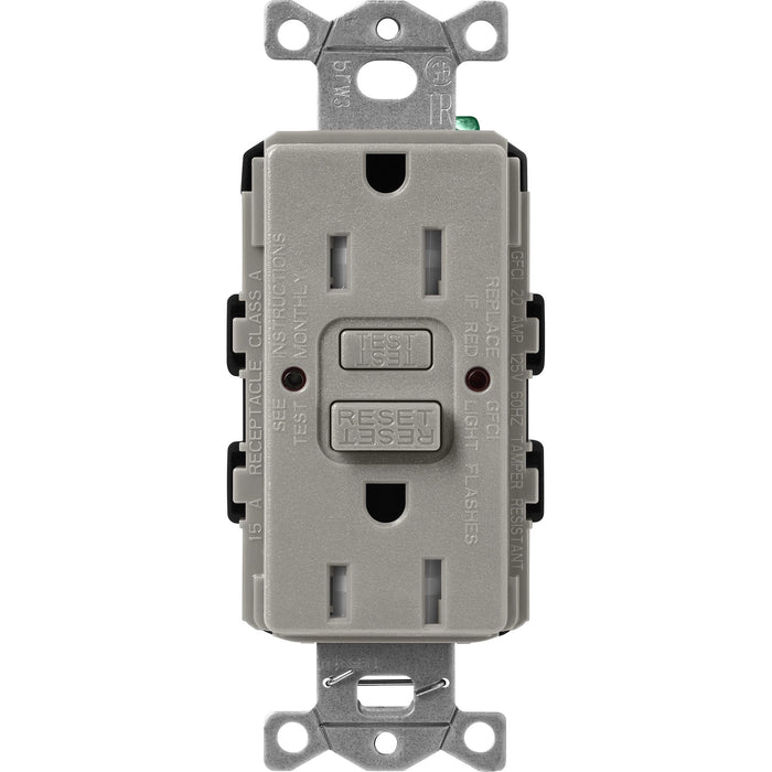 Lutron Tamper-Resistant Self Testing GFCI Receptacles - Satin Color 15A 125V | SCR-15-GFST-XX