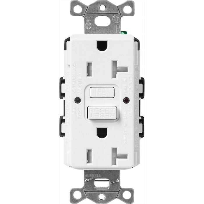 Lutron Tamper-Resistant Self Testing GFCI Receptacles - Satin Color 20A 125V | SCR-20-GFST-XX