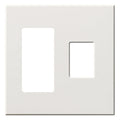 Lutron Vareo 2-Gang Wall Plate | 1 Accessory (Left) & 1 Dimmer (Right) | VWP-2RC
