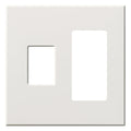 Lutron Vareo 2-Gang Wall Plate | 1 Dimmer (Left) & 1 Accessory (Right)|VWP-2CR