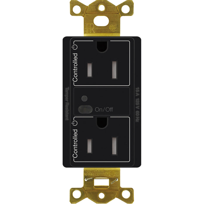 Lutron Vive Wireless Receptacle 15A Dual-Switching Duplex Tamper-Resistant | CAR2S-15-DTR