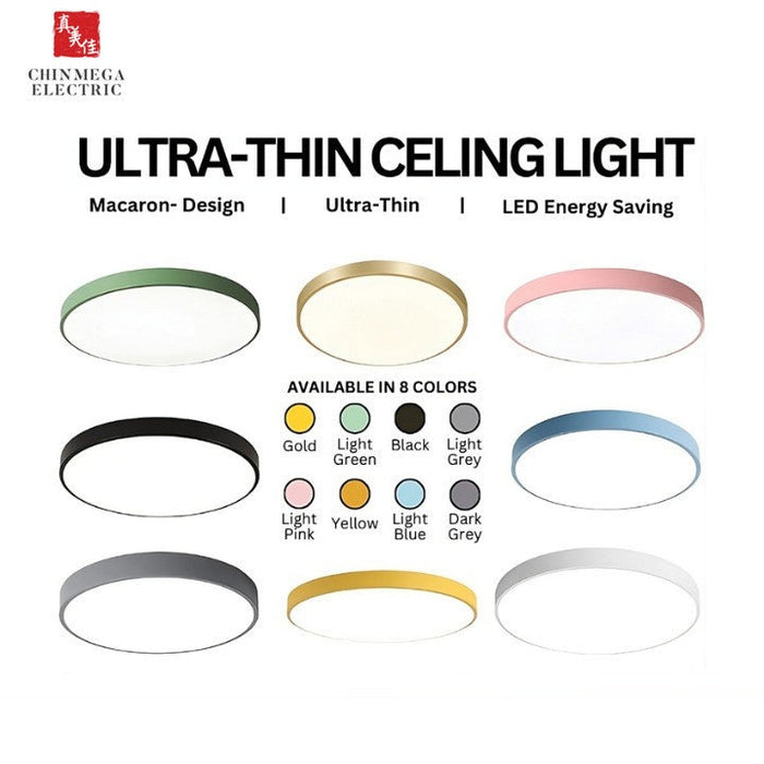 Macaron Tri-Color LED Ceiling Light