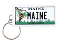Maine License Plate Aluminum Ultra-Slim Rectangular Souvenir Keychain 2.5" X 1.25"x 0.06"