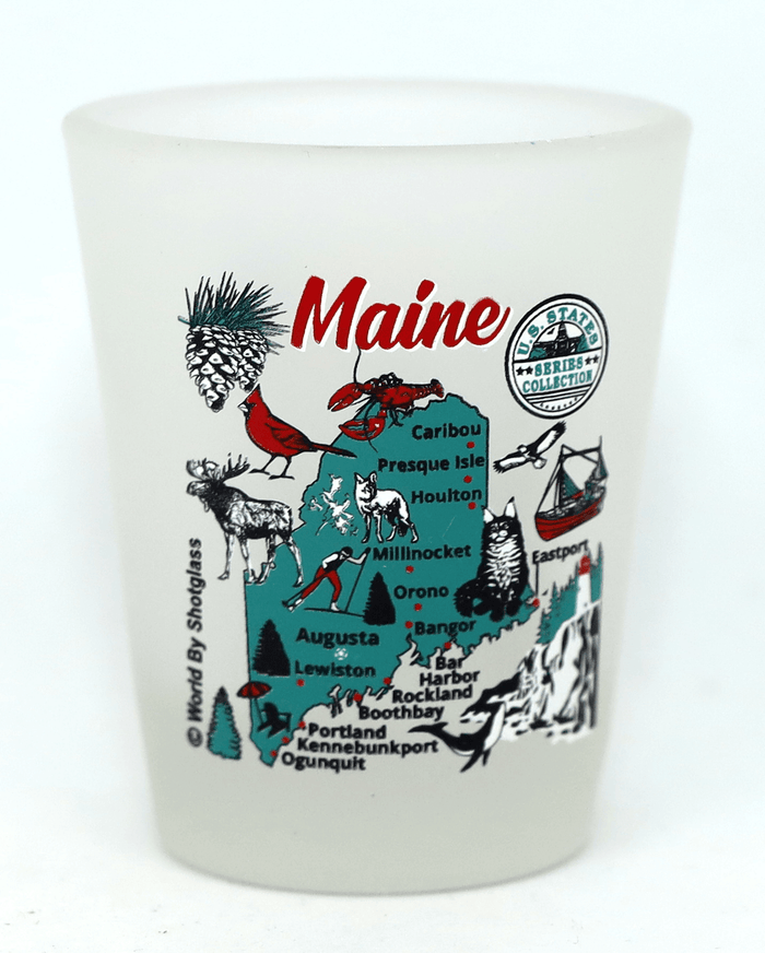 Maine United States USA Souvenir Boxed Shot Glass Set (Set of 6)