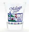 Malaga Spain Nautical Scene Shot Glass