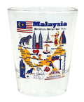 Malaysia Landmarks Collage Shot Glass Shotglass