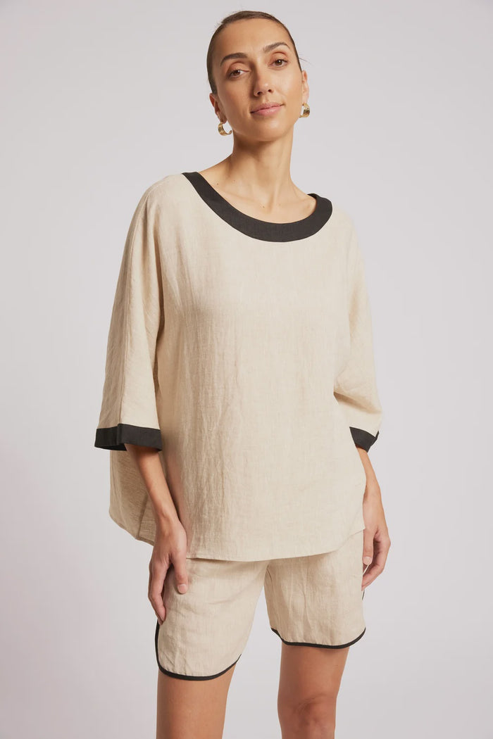 Maris Relaxed Splice Top Tusk / Black