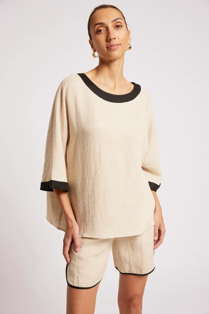 Maris Relaxed Splice Top Tusk / Black