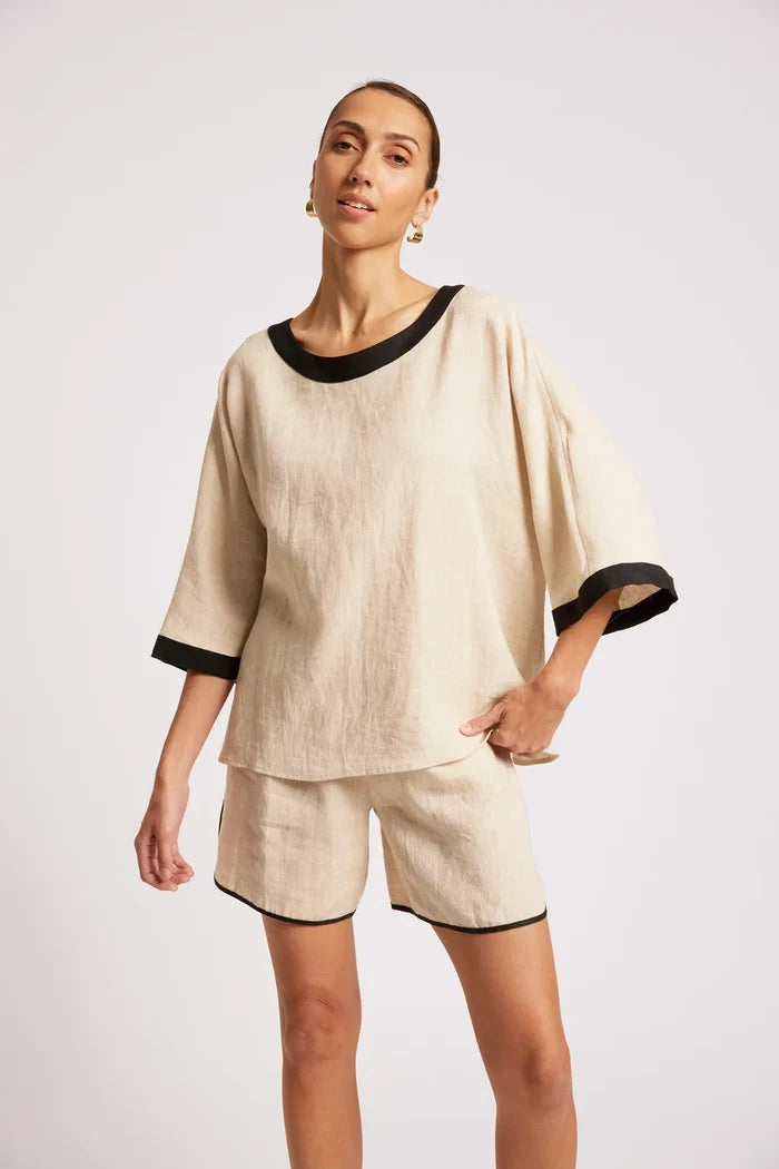 Maris Relaxed Splice Top Tusk / Black