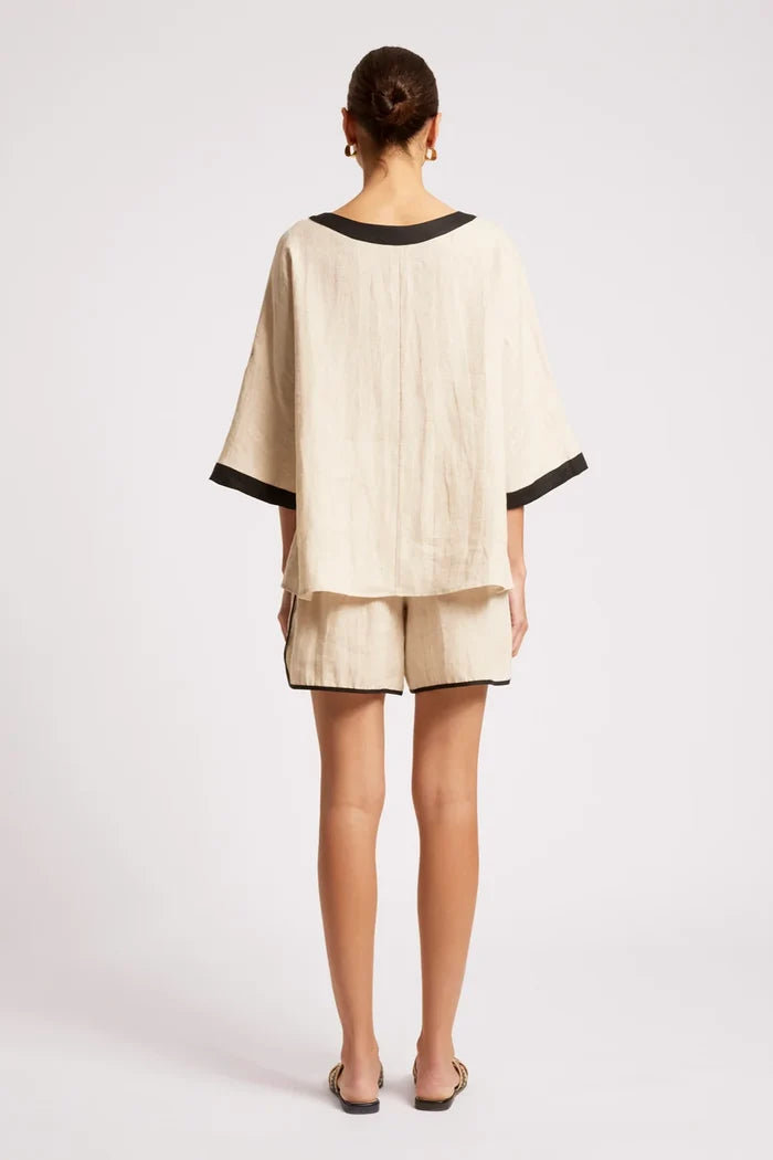 Maris Relaxed Splice Top Tusk / Black