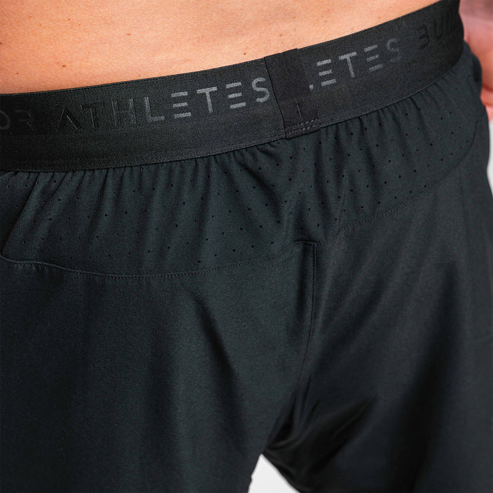 Men's Black 2-in-1 Training Shorts
