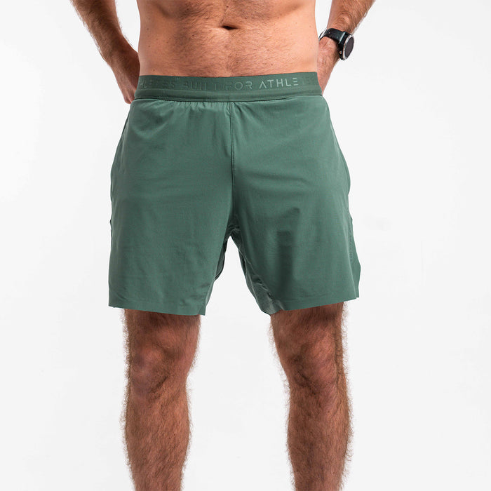 Men's Washed Green 2-in-1 Training Shorts