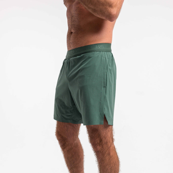 Men's Washed Green 2-in-1 Training Shorts