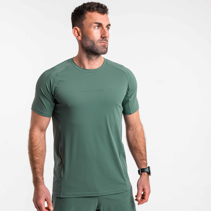 Men's Washed Green Training T-Shirt