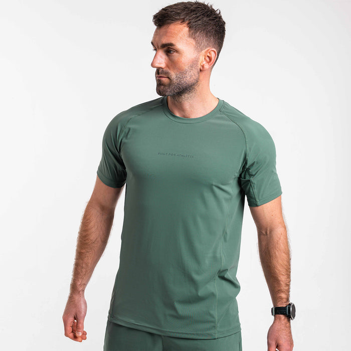 Men's Washed Green Training T-Shirt