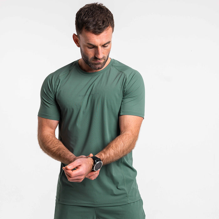 Men's Washed Green Training T-Shirt