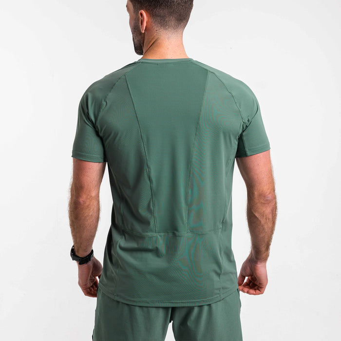 Men's Washed Green Training T-Shirt