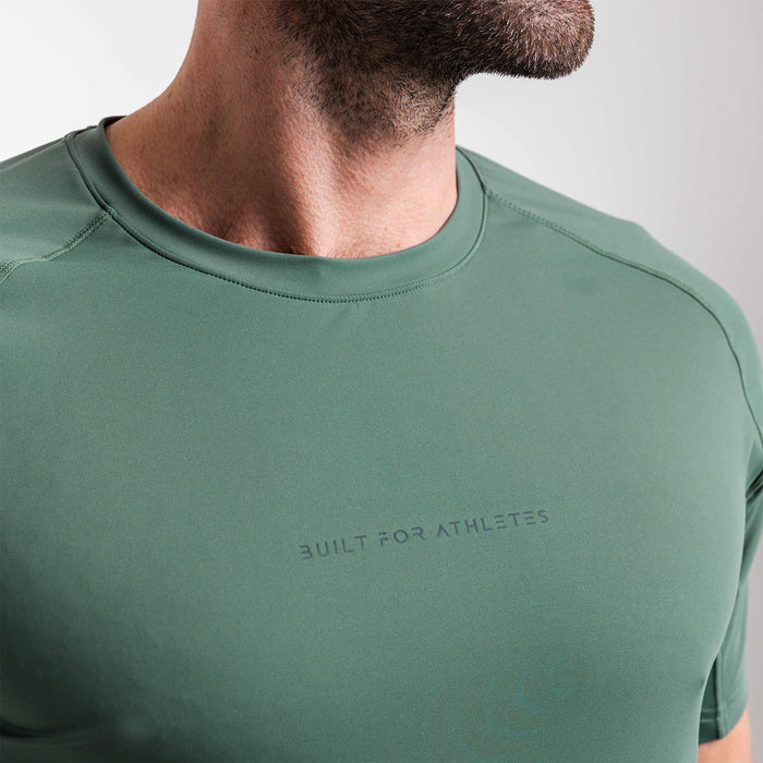 Men's Washed Green Training T-Shirt