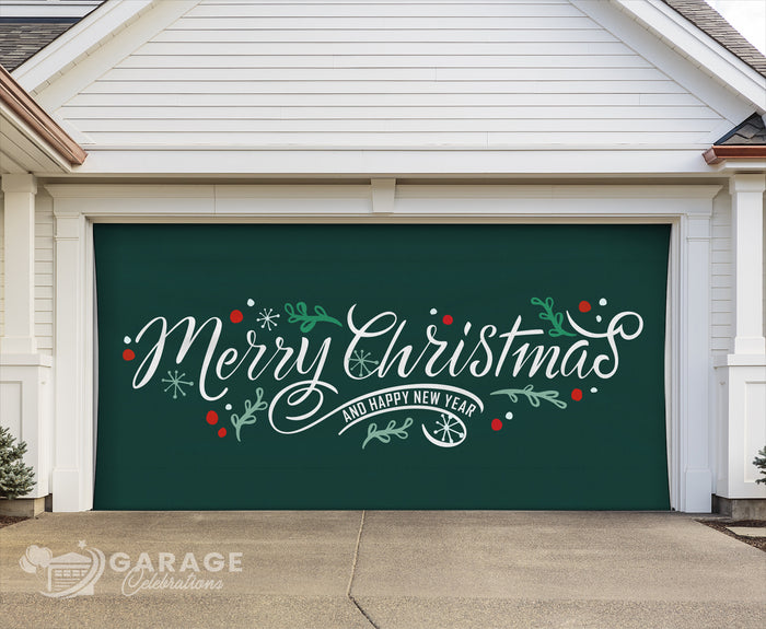 Merry Christmas | 2-Car Garage Door Cover