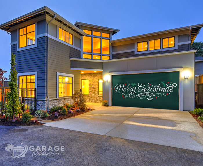 Merry Christmas | 2-Car Garage Door Cover