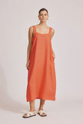 Miramar Tank Maxi Dress / Coral