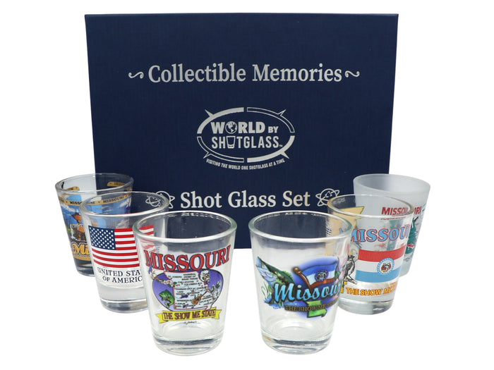 Missouri United States USA Souvenir Boxed Shot Glass Set (Set of 6)