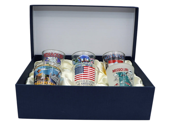 Missouri United States USA Souvenir Boxed Shot Glass Set (Set of 6)