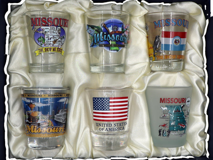 Missouri United States USA Souvenir Boxed Shot Glass Set (Set of 6)